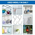 thumbnail image 5 of 32 Pack S Hooks for Hanging - Silver Stainless Steel Metal S Hooks, Heavy Duty Metal S Shaped Hooks with Safety Buckle Design for Outdoor, Lights, Kitchenware, Hanging Hooks, 5 of 5