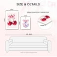 thumbnail image 3 of Hieng Pink Coquette Bow Trendy Preppy Wall Art Prints, Coquette Room Decor, Preppy Room Dorm Decor Aesthetic, Pink Bow Cherry Disco Ball Wall Decor Posters for Girls Bedroom（Only canvas）, 3 of 6