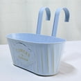 thumbnail image 7 of Dserhfy Over Fence Planter Iron Hanging Flower Pot Railing Planter with Detachable Hooks for Home Garden Fence Deck Railing Terrace, 7 of 7