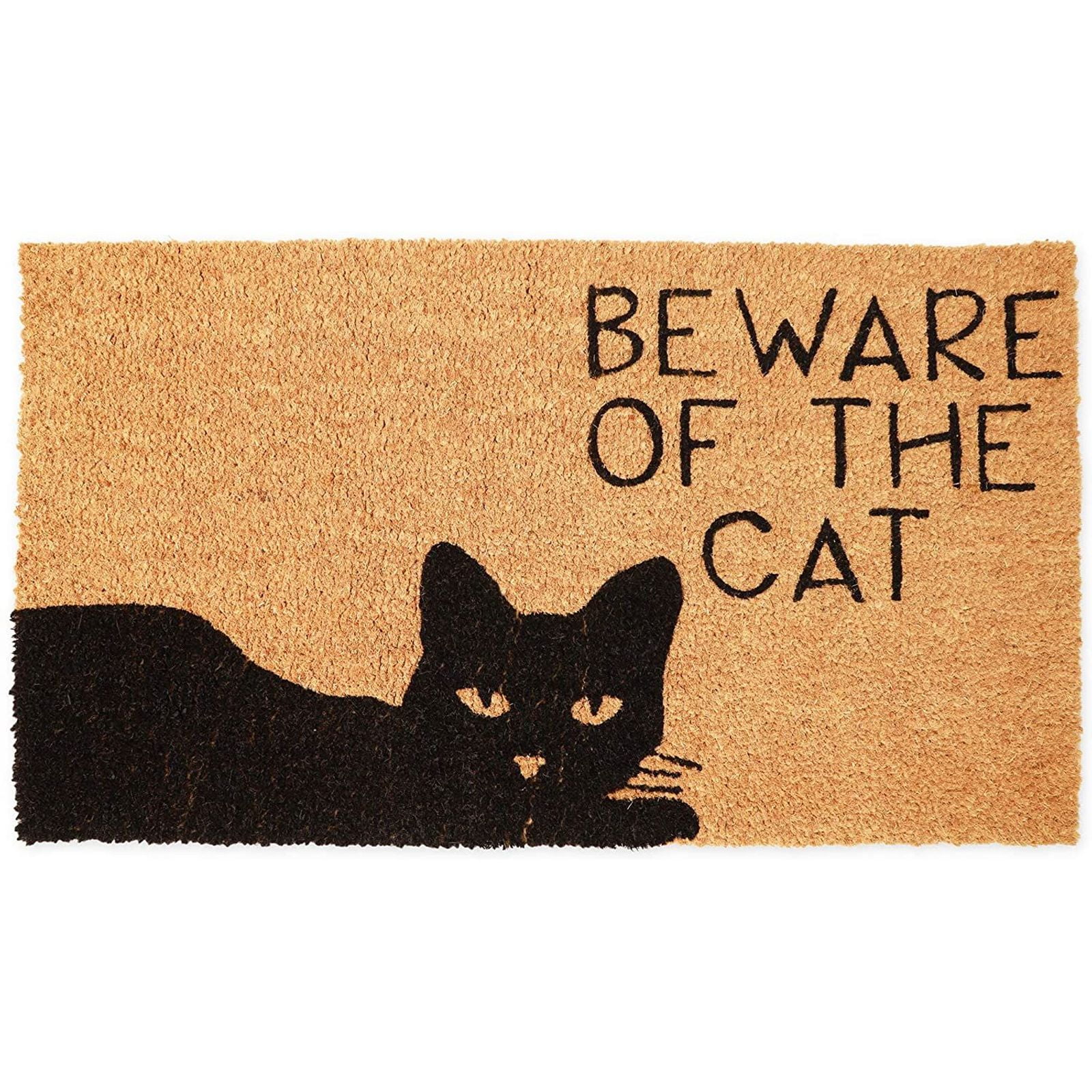 Imports Decor Vinyl Back Coir Doormat 18-Inch by 30-Inch Two Cats