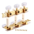 thumbnail image 1 of Graflsoa Gold-Plated Guitar Tuning Knobs with White Acrylic Heads, 2-Pack for Left & Right Strings, 1 of 6