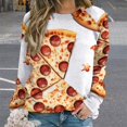 thumbnail image 2 of Fun Pizza Womens Oversized Sweatshirts Hoodies Crewneck Casual Tops Comfy FallWinter Clothes 2024, 2 of 7
