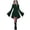 Dark Green, variant on HNMKIU Halloween Clothes Women's Halloween Print Hooded Dress Long Sleeved Gown Dark Blue,L