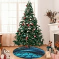 thumbnail image 7 of Lsque Blue Viper Snake Closeup Face Print Christmas Tree Skirt, Tree Skirt with Ties or Velcro, Perfect for Holiday Decorations, Halloween, and New Year-30", 7 of 7