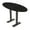 Black Cypress w/Matte Black Base, variant on Oval Bistro Height Meeting Table T-Shaped Metal Base 34x70 Bar Table
