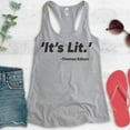thumbnail image 2 of It's Lit Tank Top, Ladies Racerback Tank Top, Funny Tank, Funny Saying Tank, Heather Gray, XX-Large, 2 of 3