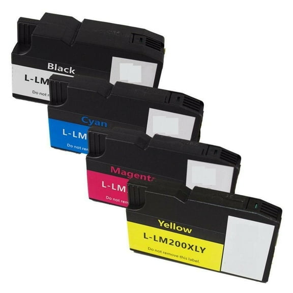 Replacement BLACK & COLOR Ink Cartridges Compatible for Lexmark 200XL 200 XL PRO4000 PRO4000C PRO5500 PRO5500T - 4 Pack