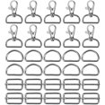 thumbnail image 1 of Metal Buckle Swivel Hooks D-rings & Slide Buckle Sewing Clasp For Webbing, 1 of 5