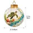 thumbnail image 5 of PLPPYFS Christmas Sea Themed Lighted Hanging Ornament Ball, Underwater Sea Animal Printed LED Glowing Bauble Design Holiday Hanging Decoration for Xmas Tree Window Home Party Gift, 5 of 6