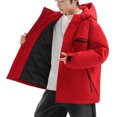 thumbnail image 7 of MexChoioe Big Kids Hooded Warm Anorak Jacket Outdoor Zip Up Pockets Outerwear Fall Winter Lightweight Wind Resistant Windproof Casual Daily Winter Coat for Teens, 7 of 7