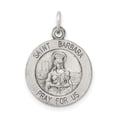 thumbnail image 4 of 925 Sterling Silver Antiqued Saint Barbara Medal, 4 of 5