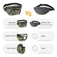 thumbnail image 5 of Fanny Pack for Men Women Waist Bag Pack Fashion Crossbody Belt Bags Lightweight Belt Bag for Travel Sports Hiking Walking Running, Brown Leaf, 5 of 6