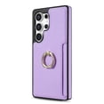 thumbnail image 5 of For Samsung Galaxy S25 Ultra Wallet Case with Card Holder, 360°Rotation Ring Holder Kickstand, Premium PU Leather RFID Blocking Card Pocket Protective Cover For Samsung Galaxy S25 Ultra, Purple, 5 of 6