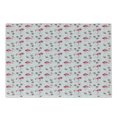 thumbnail image 1 of Bird Print Cutting Board, Hawaiian Continuous Flamingo Petal and Dots, Decorative Tempered Glass Cutting and Serving Board, in 3 Sizes, by Ambesonne, 1 of 2