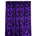thumbnail image 2 of Flocking Damask Taffeta Window Curtain 56 Inch Wide Purple, 2 of 3