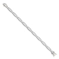 thumbnail image 4 of Auriga Fine Jewelry 925 Sterling Silver Rhodium-plated Baguette and Round CZ Bracelet 7inch for Women, 4 of 7