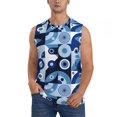 thumbnail image 2 of Goofa Evil Eye Printed Men's Sleeveless T-Shirt - Athletic Gym Workout Tank Top for Men - Moisture-Wicking, UPF 30+ Quick-Dry Muscle Tee-, 2 of 8