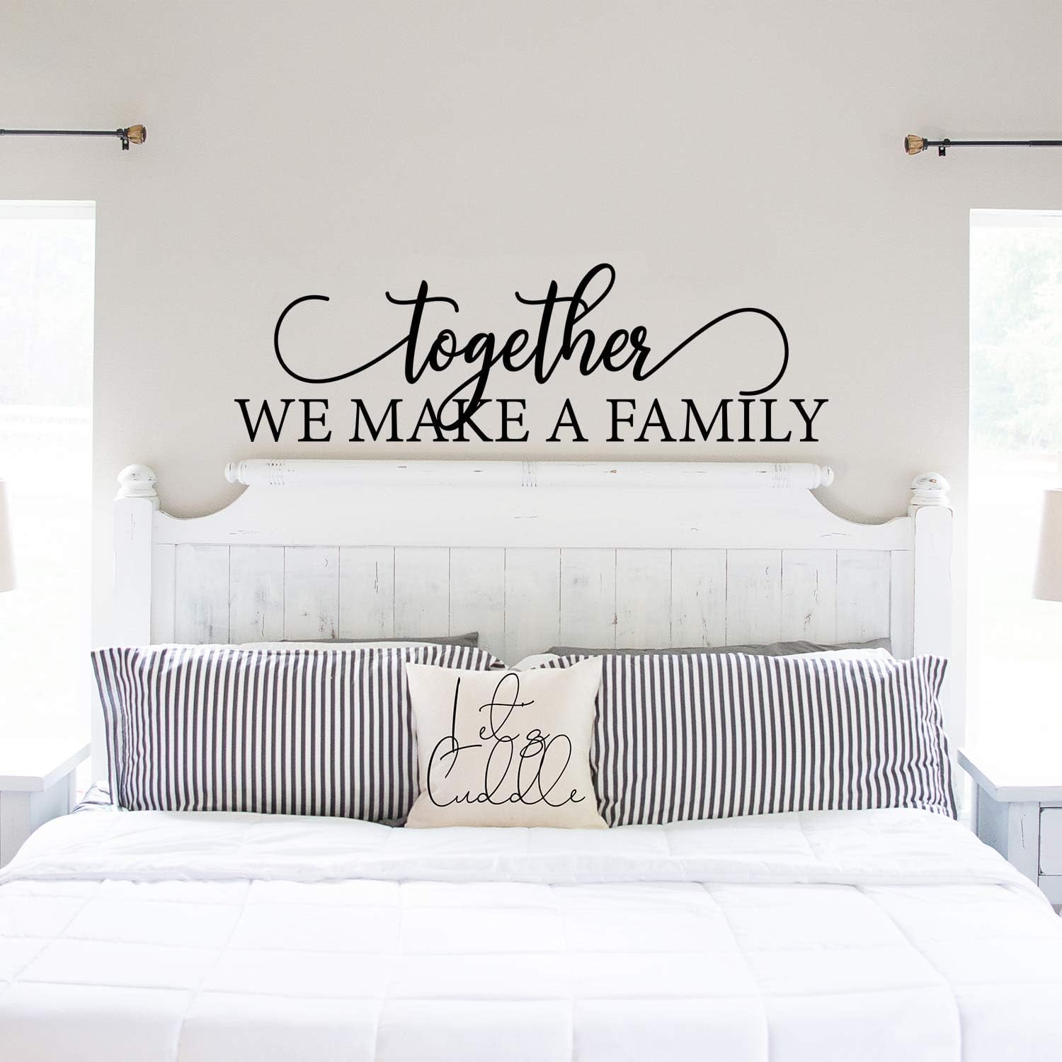 QTH Family Wall Decals for Living Room Decor Family Wall Decor Wall Stickers Decorations Art Bedroom Wall Decor Quotes Love Decals for Home Word Sayings Home Gifts