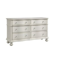 American Woodcrafters Rodanthe Dove White Six-drawer Wood Bureau