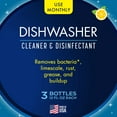 thumbnail image 2 of Dishwasher Cleaner, Removes Limescale, Rust, Buildup, and Grease, Lemon Scent, Made in the USA, 12 Ounce Bottle, 3-Pack, 2 of 4