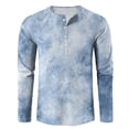 thumbnail image 5 of JGNGSHN Men's Long Sleeve Waffle Henley Tops Casual Fashion Tie Dey T-Shirts for Men 2025 Trendy Fall Clothes, 5 of 8