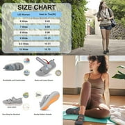 Barerun Adjustable Breathable Knit Walking Sneakers for Women Wide Width Diabetic Friendly