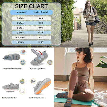 Barerun Adjustable Breathable Knit Walking Sneakers for Women with Diabetic and Arthritis Swelling Size 40 europe