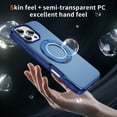 thumbnail image 4 of ELEHOLD Rugged Case For iPhone 16 Pro Max with 360° Magnetic Kickstand, Shock-Absorbent Matte PC+TPU Back Cover Anti-Fingerprint Wireless Charging Non-Slip Protective Shell, Blue, 4 of 11