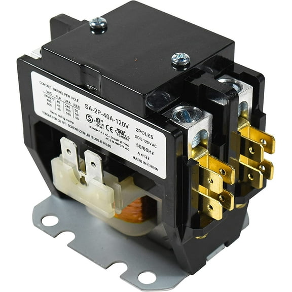HQRP Two Pole / 2-Pole 40 Amp Coil 120-Volt AC Heavy Duty Lighting Contactor Definite Purpose Relay