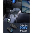 thumbnail image 4 of [4 in 1] USB C Car Charger, 4-Port 90W Super Fast Charging Cigarette Lighter Adapter, Dual 45W USBC & USB-A Multiport Car Phone Charger Accessories for iPhone 16e 16 15 14 13 12, iPad, Samsung Tablet, 4 of 7