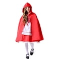 thumbnail image 4 of 2DXuixsh Vêtements de Danse pour Filles Ensemble 2 Pcs Halloween Ou Festival Petit Capuche Rouge Vêtements de Performance Robes de Vacances Rouges Taille 150, 4 of 8