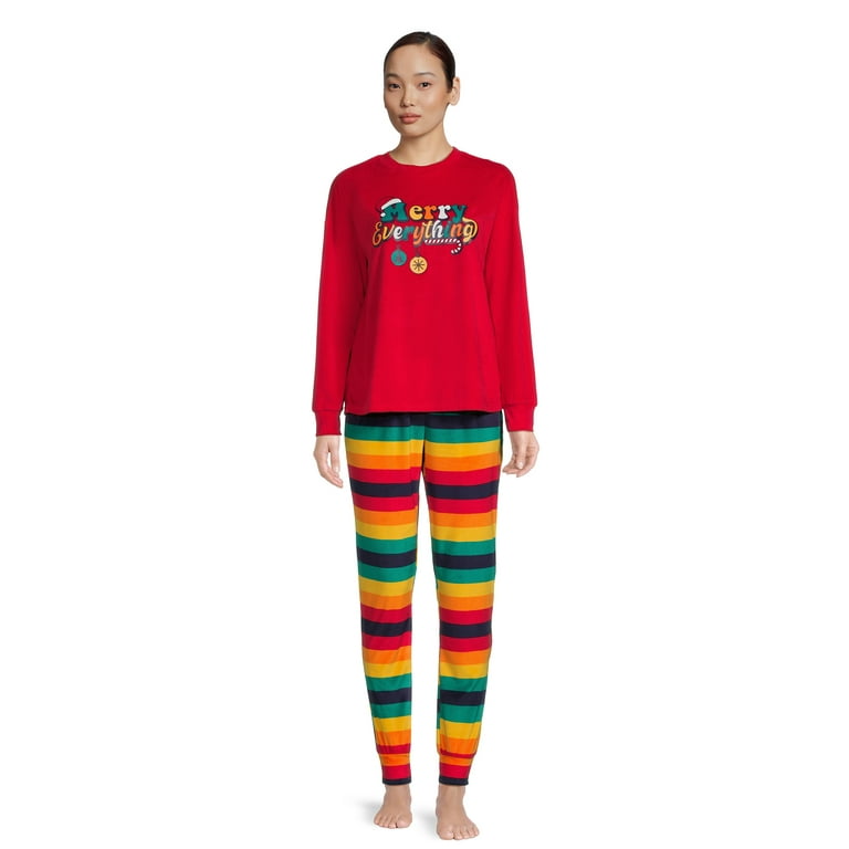 Jolly Jammies Women s Merry Everything Matching Family Pajamas Sleepwear Set 2 Piece Sizes S 3X