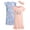 Pink/Blue Ice Cream, variant on Girls' Nightgown Pajamas - 2 Pack Ruffle Trim Sleep Dress with Hair Scrunchie (Sizes: 4-14)