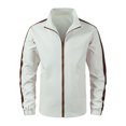 thumbnail image 2 of Veste Homme Veste Fine Décontractée Sport Coupe-Vent à Capuche Veste Légère Veste Décontractée Blanche TTTTG, 2 of 8