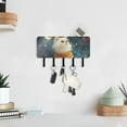 thumbnail image 6 of Cat with Moon Stars Mail Holder Organizer Wall Mount with Shelf Key Holder Key Rack with 5 Key Hooks for Wall Decorative, 6 of 6
