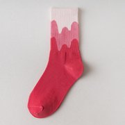 Women Autumn And Winter Socks In The Tube Socks Street Wave Striped Print Socks Sports Socks Sock Multicolor