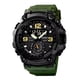 thumbnail image 1 of Reloj pulsera Skmei 1637 con correa de poliuretano color verde - fondo negro, 1 of 8