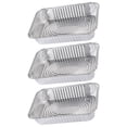 thumbnail image 1 of 3 Pcs Barquette Jetable pour Barbecue en Papier D\'aluminium, Plateau de Barbecue en Étain, Doublure de Contenant Alimentaire, Plateaux, Boîte d'Emballage pour Emporter avec Couvercle (3500 ml), 1 of 8