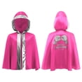 thumbnail image 1 of Runhomal Kids Boys Boxing Champion Robe Boxer Fancy Dress Boxer Uniform Hooded Capes Cloak Hot Pink Silver 16, 1 of 6