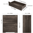 thumbnail image 5 of Homfa 4 Drawer Dresser for Bedroom, Wooden Handless Chest of Drawers, Modern Nightstand Storage Cabinet for Living Room, Dark Brown, 5 of 9