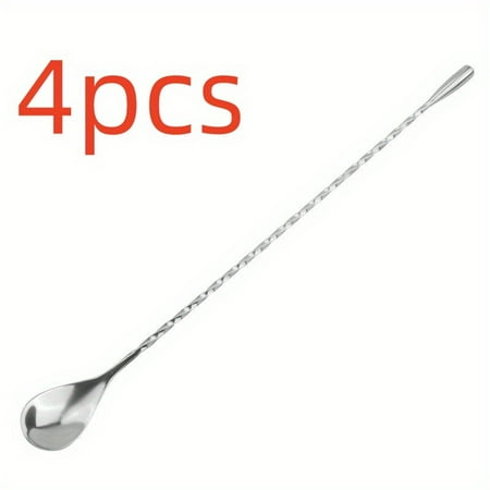 

loyun Stainless Steel Cocktail Mixing Set - Includes Long Handle Stirrer Bartender Spoon & Whisky Stirrer - Ideal For Bars & Kitchens