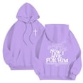 thumbnail image 3 of khonts Men's Plus Size Letter Printed Hoodies Loose Fit Casual Hooded Sweatshirts Long Sleeve Trendy Tops Purple XXL, 3 of 8