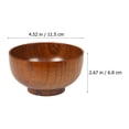 thumbnail image 3 of Shisuyan Food Bowl Wooden Brown for Home Use 1Set 4.5in, 3 of 8