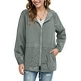 thumbnail image 5 of Godom Rain Jacket Women Lightweight Raincoat with Hood for Hiking Travel Windbreaker Outdoor Active, 5 of 6
