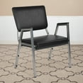 thumbnail image 2 of Flash Furniture 4 Pack HERCULES Series 1000 lb. Rated Black Antimicrobial Vinyl Bariatric Medical Reception Arm Chair with Panel Back, 2 of 8