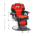 BarberPub All Purpose Hydraulic Recline Barber Chair Black and Red 2801