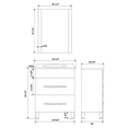 thumbnail image 3 of Style 4 - 36”W Black Vanity Sink Base Cabinet with Mirror (LV4-36B), 3 of 3