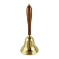 thumbnail image 1 of Campana de mano de latón, campana decorativa, mango de madera, campana para cena, campana para almuerzo, decoración 112 cm x 26 cm, 1 of 9