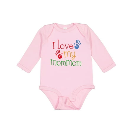 

Inktastic I Love My MomMom Gift Baby Boy or Baby Girl Long Sleeve Bodysuit