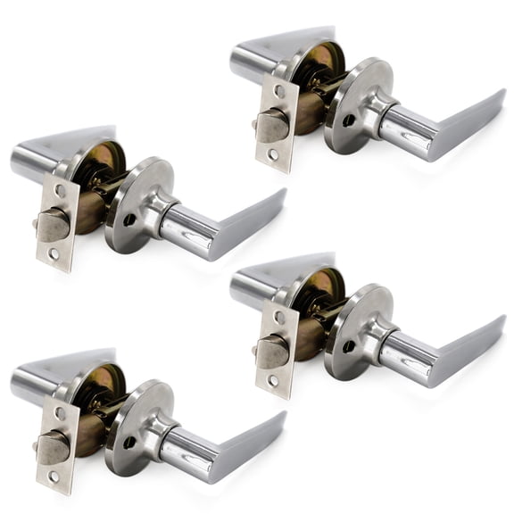 Villar Home Designs Door Lever Lara Chrome Passage 4 Pack